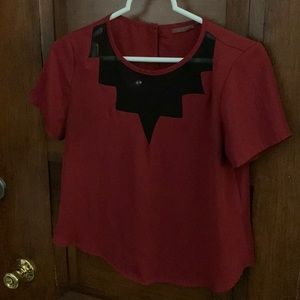 LA Hearts Burgundy top